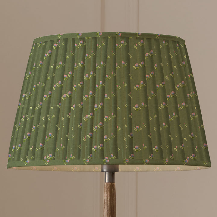 RAJA 50CM PLEATED TAPERED LAMPSHADE SAGE