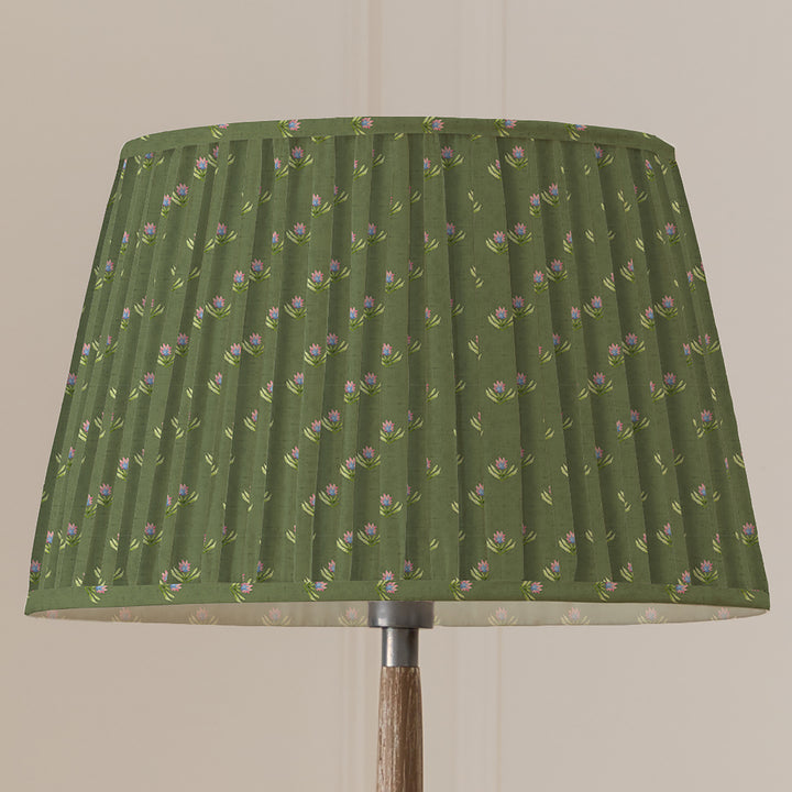 RAJA 50CM PLEATED TAPERED LAMPSHADE SAGE