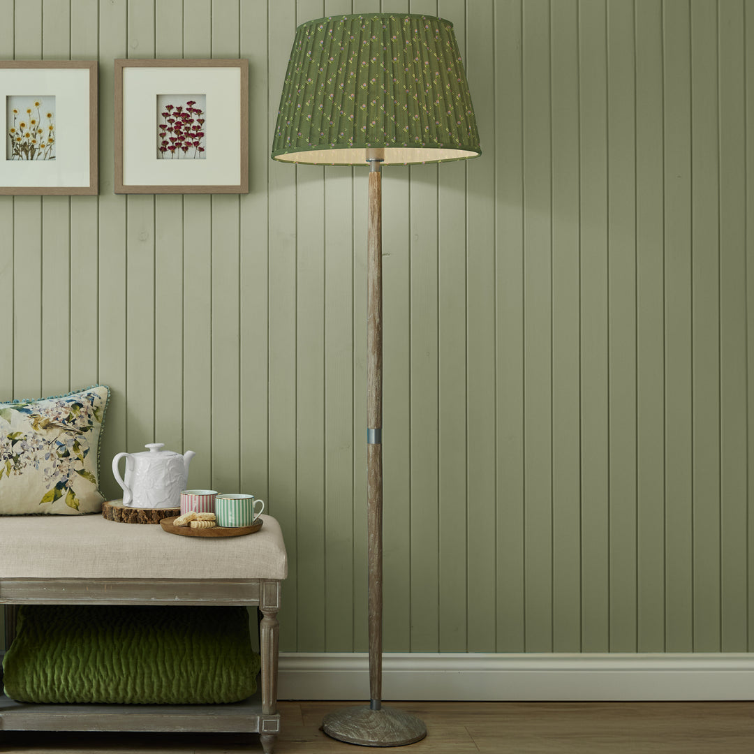 RAJA 50CM PLEATED TAPERED LAMPSHADE SAGE