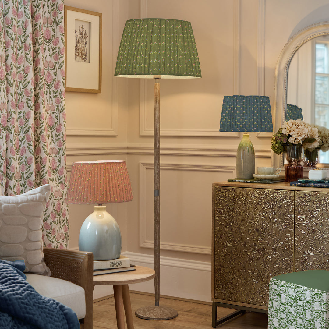 RAJA 50CM PLEATED TAPERED LAMPSHADE SAGE