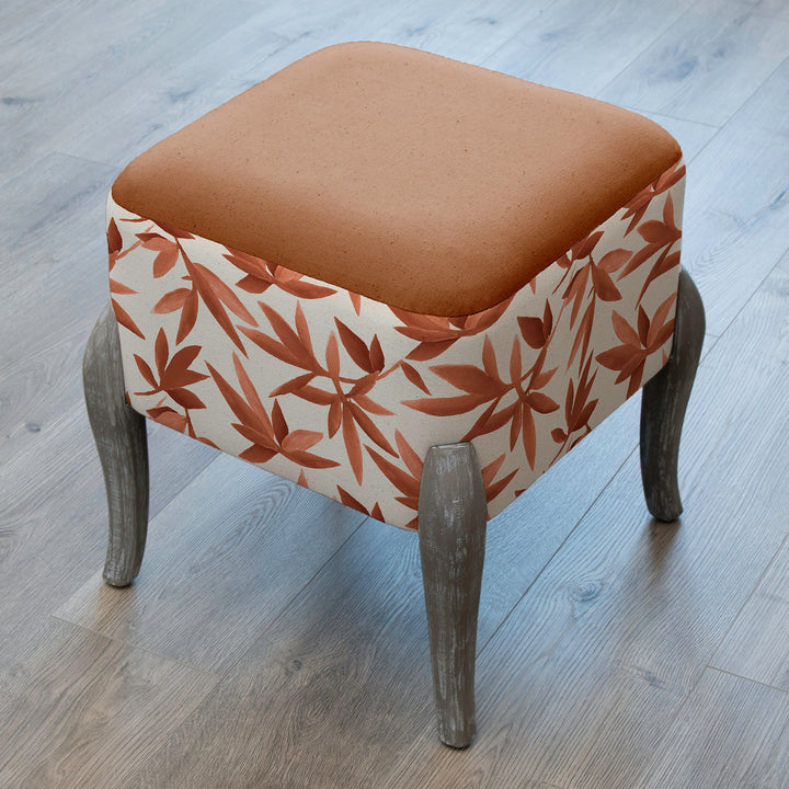 RALF FOOTSTOOL SILVERWOOD SIENNA
