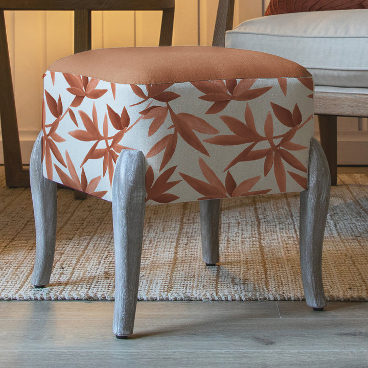 RALF FOOTSTOOL SILVERWOOD SIENNA