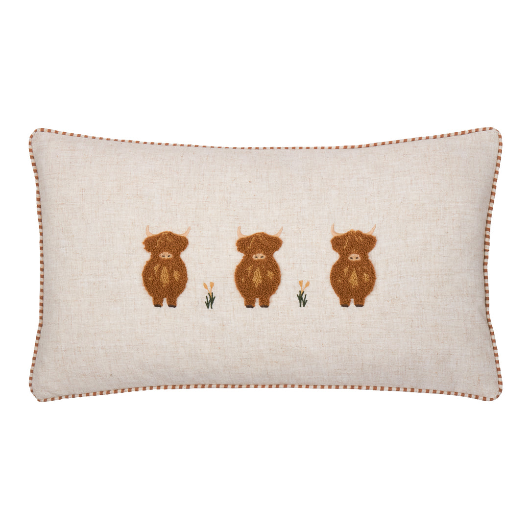 Ramble Highland Cows 30x50 Cushion Case Ginger - image 2