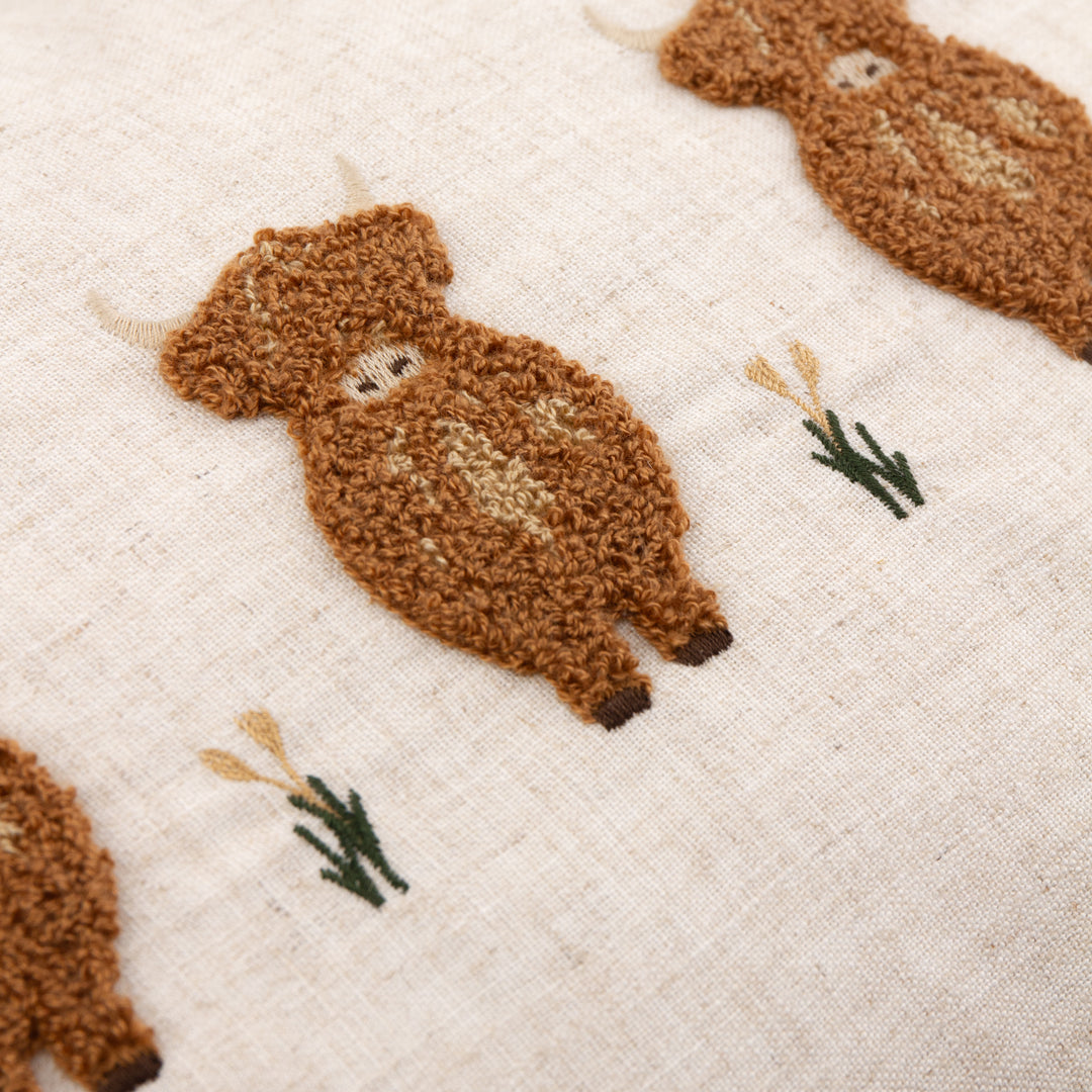 Ramble Highland Cows 30x50 Cushion Case Ginger - image 5