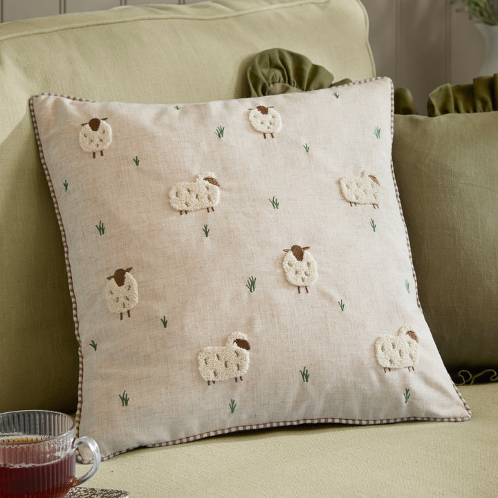 Ramble Sheep 45x45 Cushion Case Natural