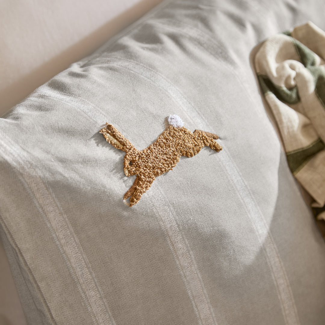 Ramble Hares King Duvet Set Sage - image 3