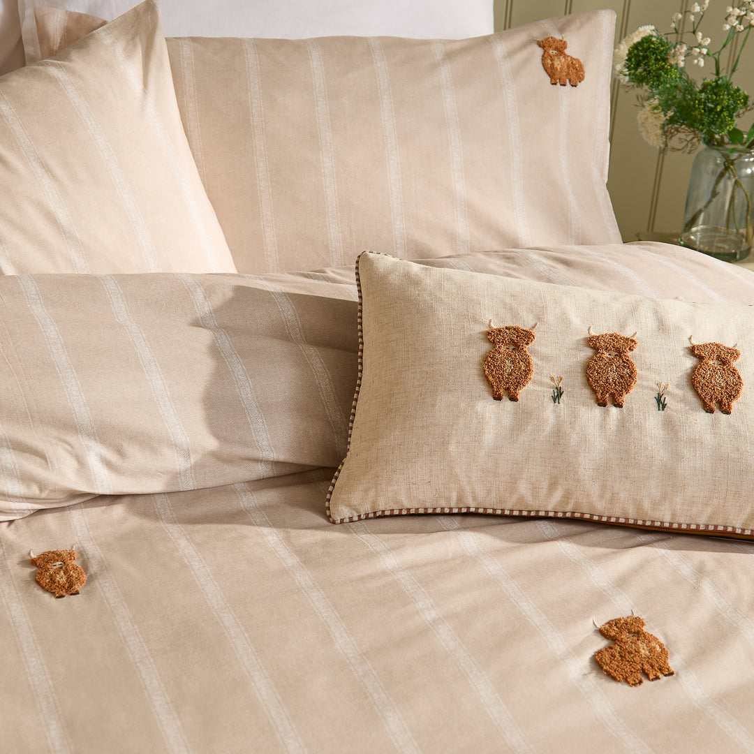 Ramble Highland Cows Single Duvet Set Natural - image 2