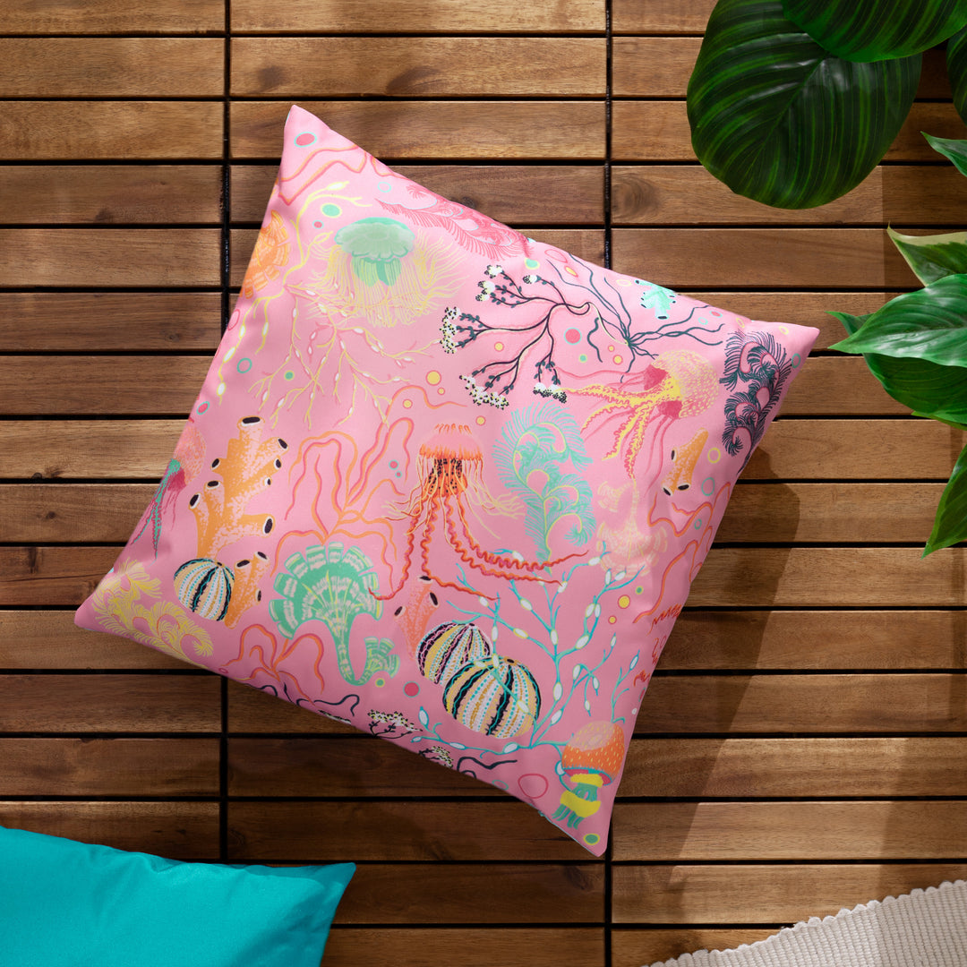 Reef 45x45 Outdoor Cushion Case Pink
