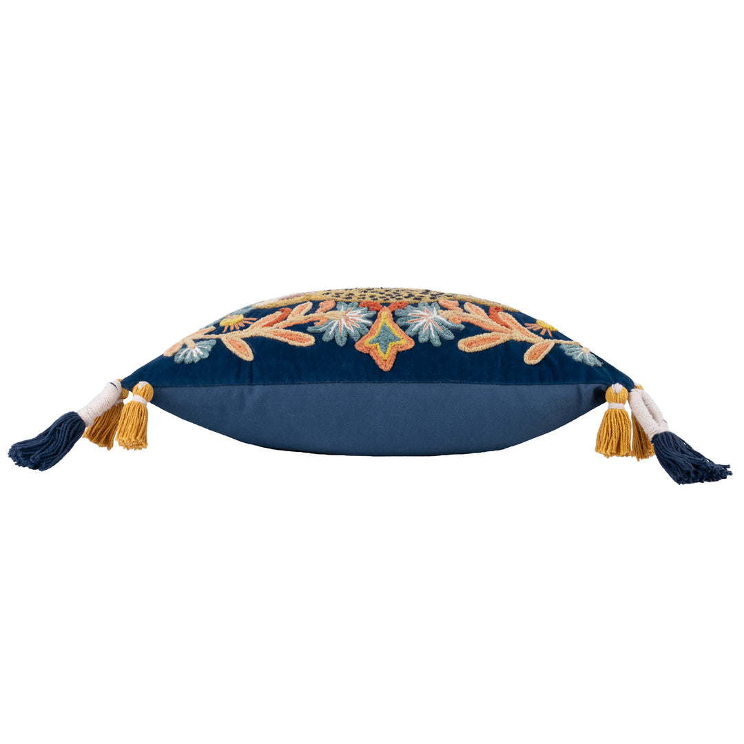 REGAL LEOPARD 50X50 CUSHION CASE ROYAL BLUE