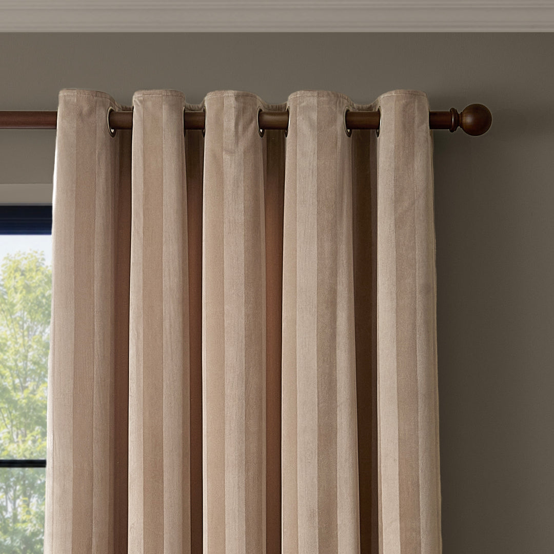 Regency Stripe 229x137 Eyelet Curtains Grey - image 3