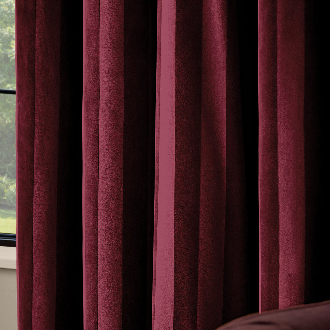 Regency Stripe 168x229 Eyelet Curtains Burgundy - image 4