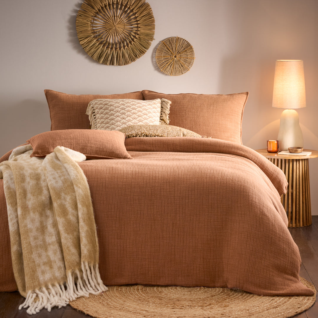 Ribble King Size Duvet Set Pecan