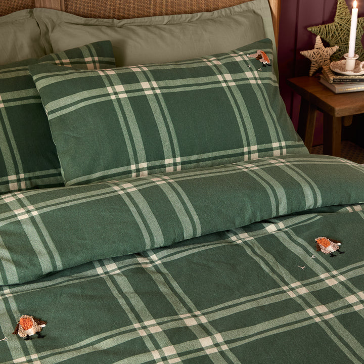 Ramble Robin Tufted King Duvet Set Green - image 2