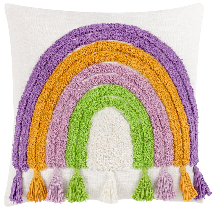 RAINBOW TASSELS 45X45 CUSHION CASE MULTI