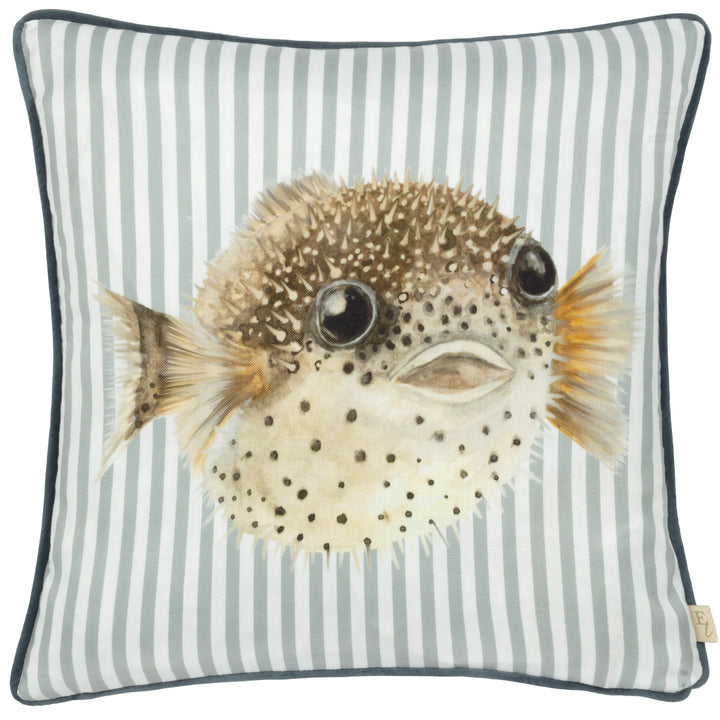 SALCOMBE PUFFER FISH 43X43 CUSHION CASE MULTI