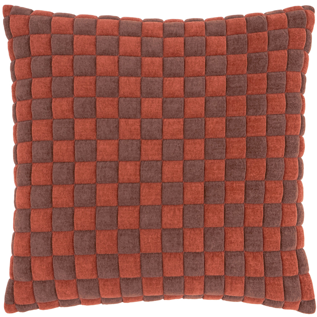 Softie Checkerboard 50x50 Cushion Case Cinnamon / Chocolate