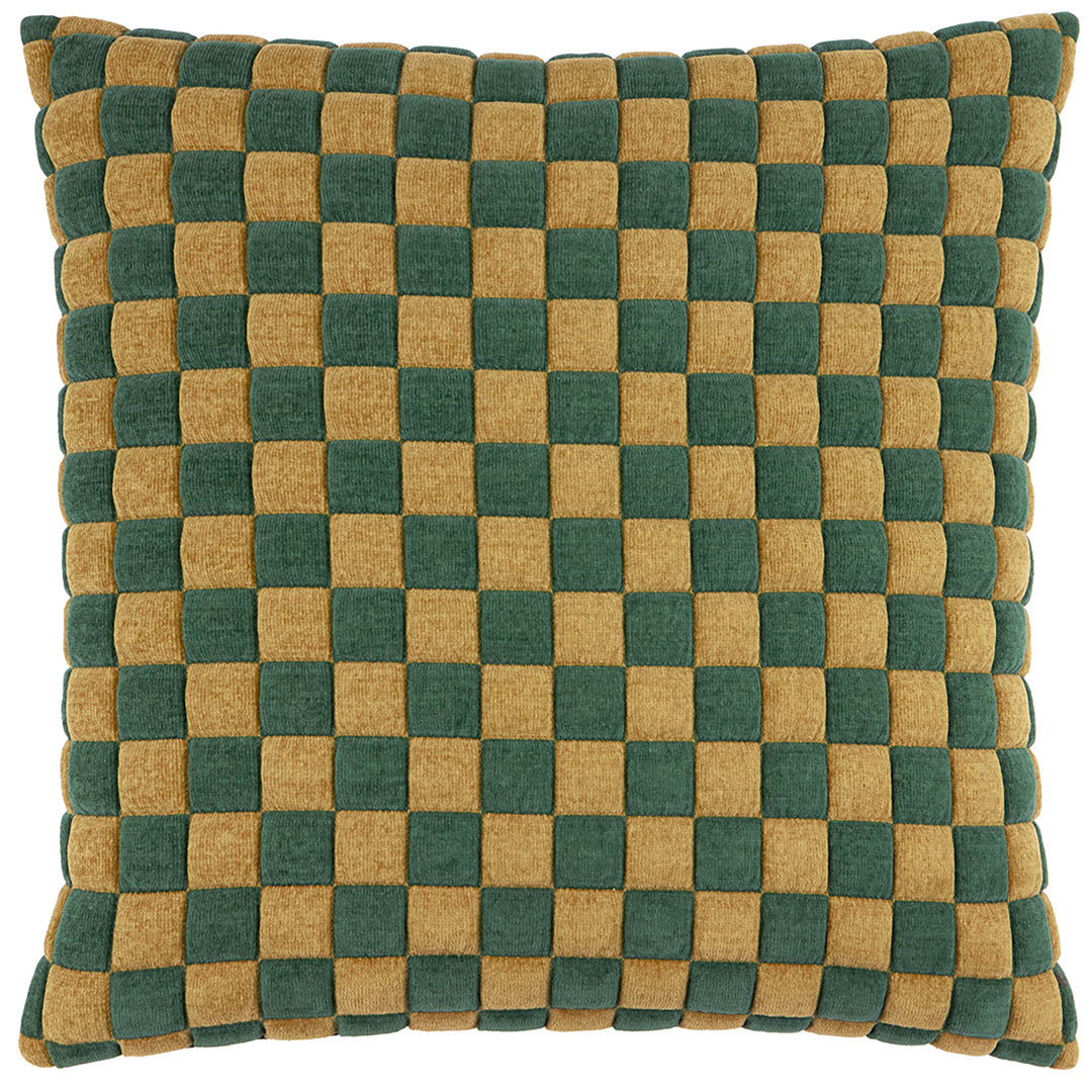 Softie Checkerboard 50x50 Cushion Case Green