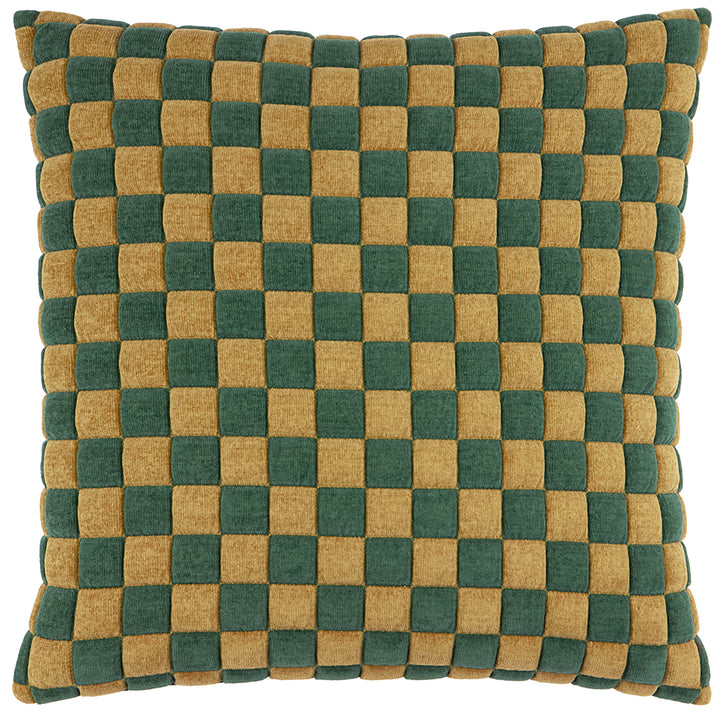 Softie Checkerboard 50x50 Cushion Case Green