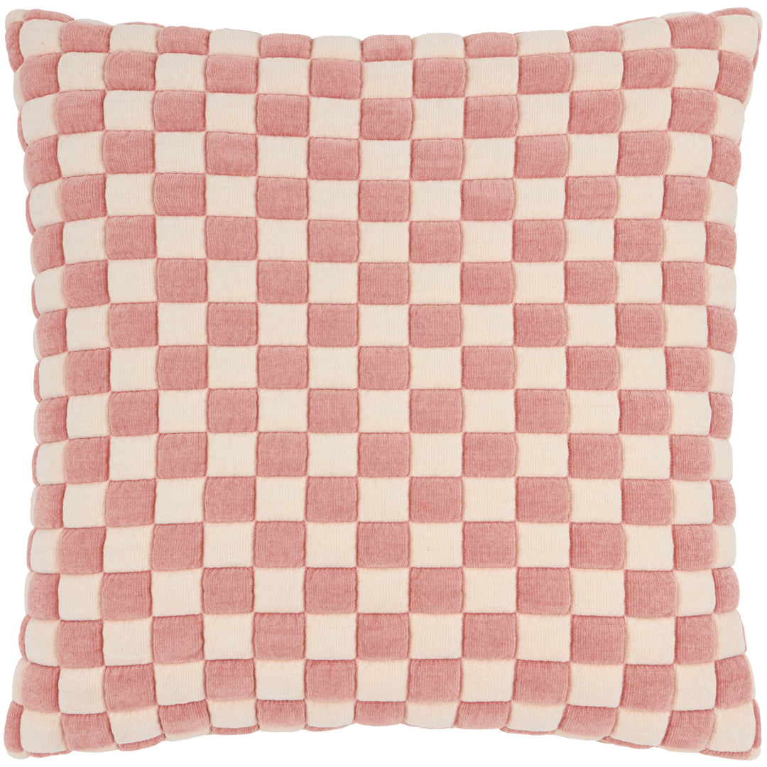 Softie Checkerboard 50x50 Cushion Case Pink