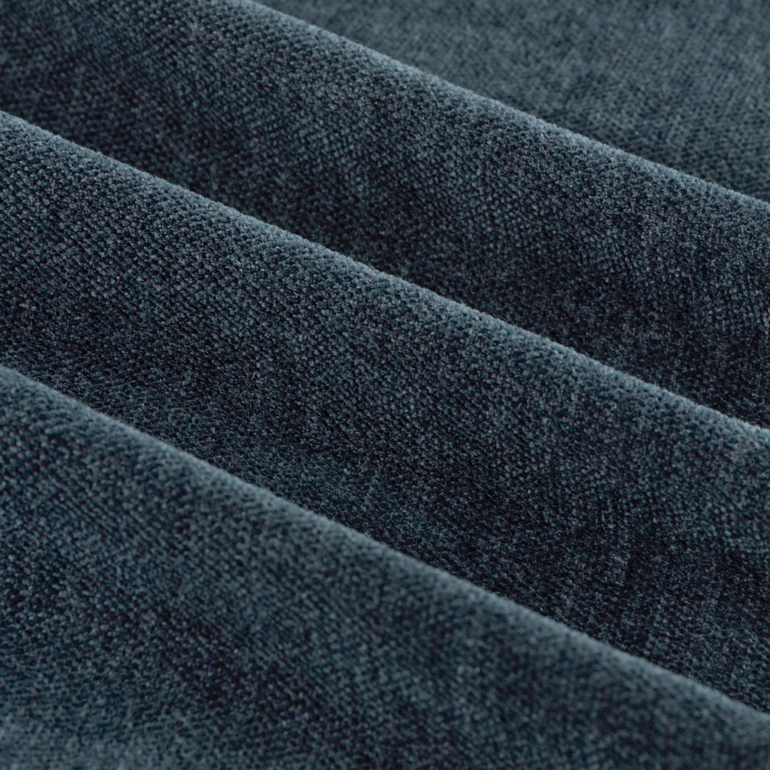 Soft Chenille Blackout 117x183 Pencil Pleat Curtains Navy - image 8