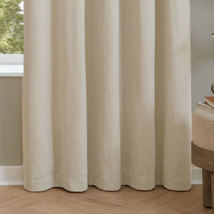 Soft Chenille Blackout 229x229 Pencil Pleat Curtains Ecru - image 7