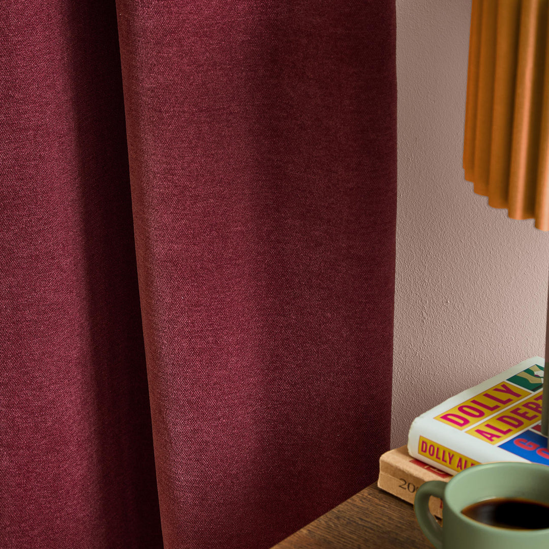 Softchenilleblackout 229x229 Eyelet Curtains Beetroot - image 2