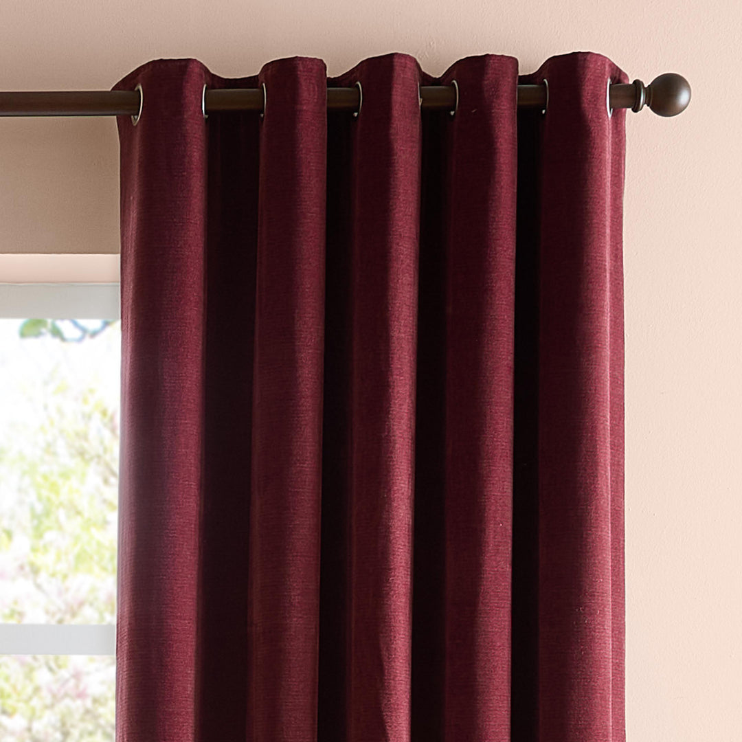 Softchenilleblackout 229x229 Eyelet Curtains Beetroot - image 3