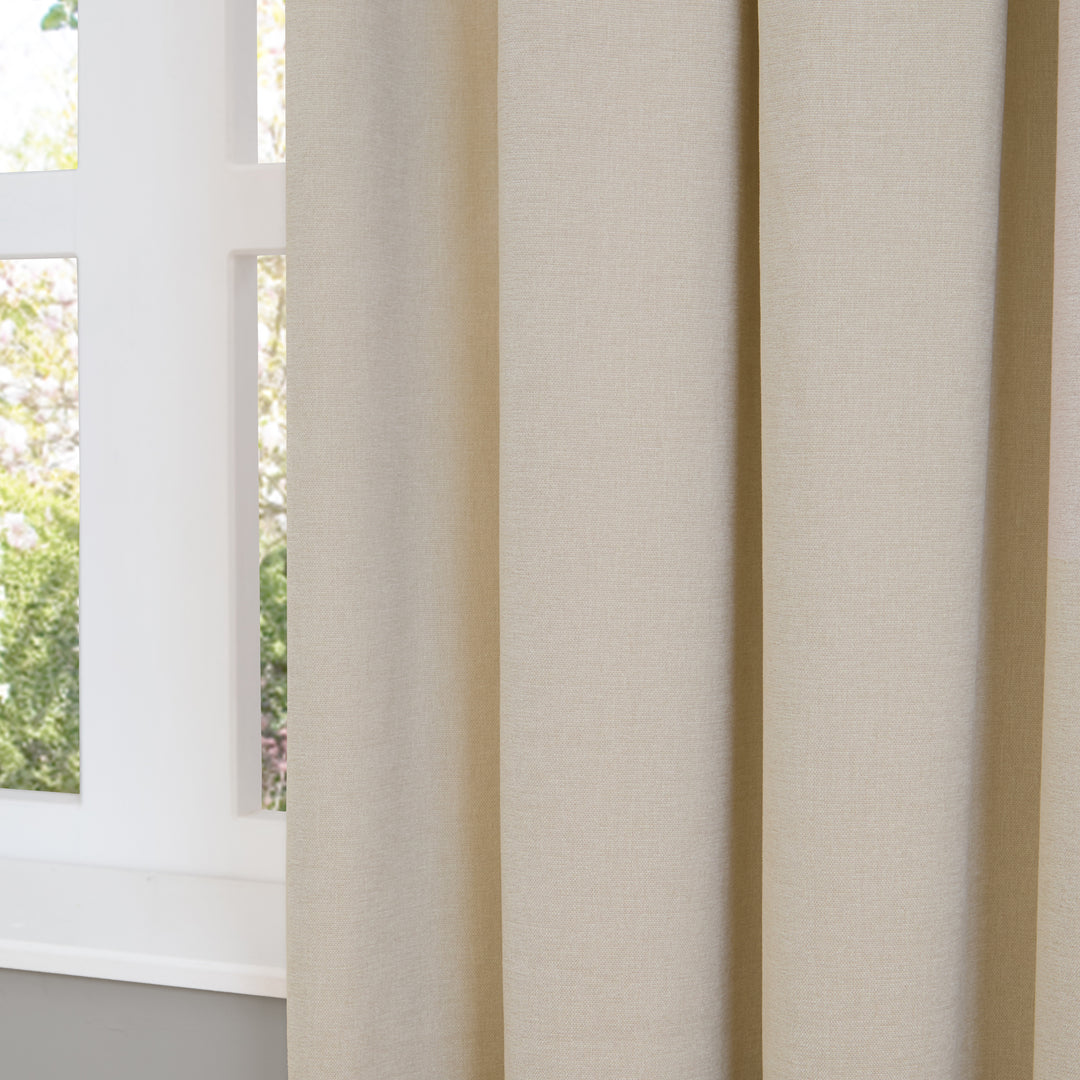 Soft Chenille Blackout 229x229 Eyelet Curtains Ecru - image 4