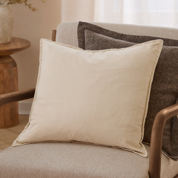 Slub Cotton 50x50 Cushion Case Linen