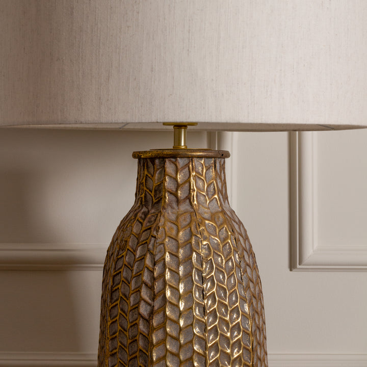 SERENA LAMPBASE GOLD/WHITEWASH