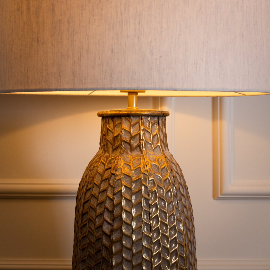 SERENA LAMPBASE GOLD/WHITEWASH