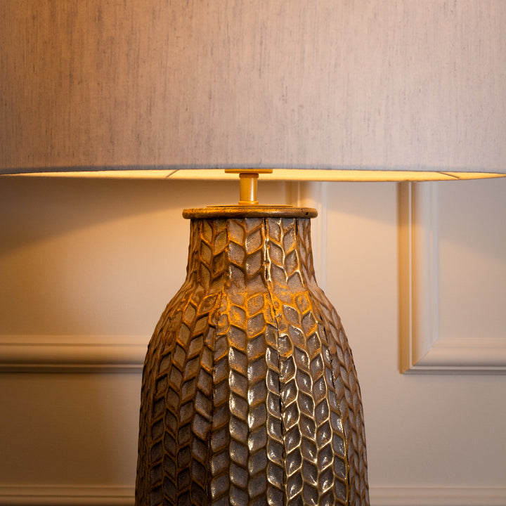 SERENA LAMPBASE GOLD/WHITEWASH