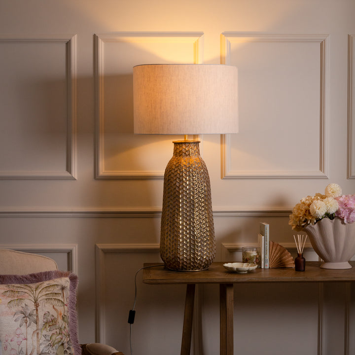 SERENA LAMPBASE GOLD/WHITEWASH