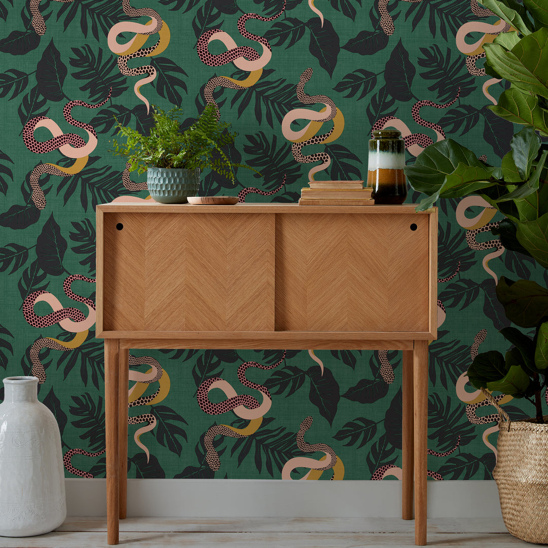 SERPENTINE WALLPAPER JUNIPER GREEN