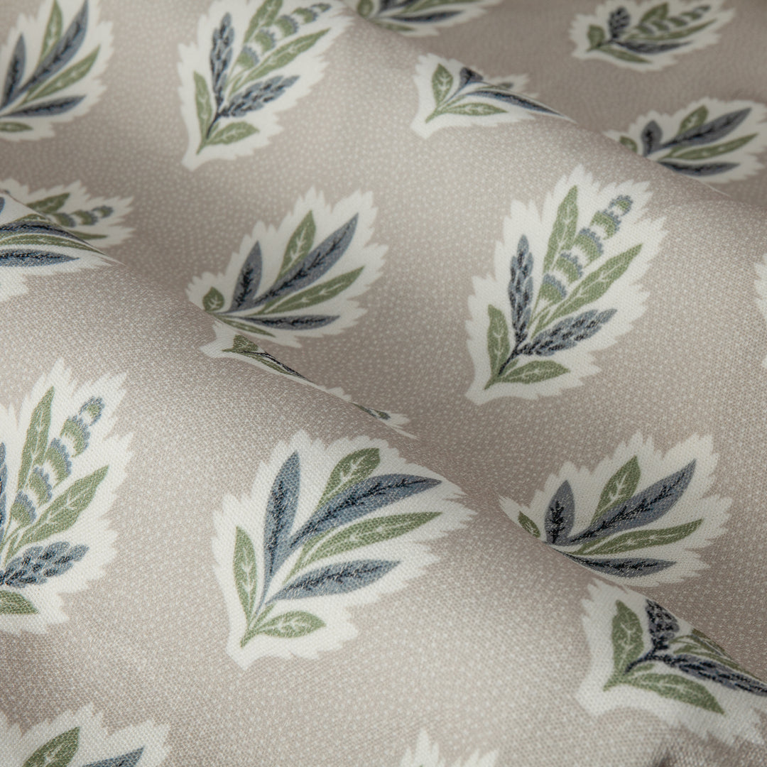 Sessile Leaf 117x182 Pencil Pleat Curtains Flax - image 5