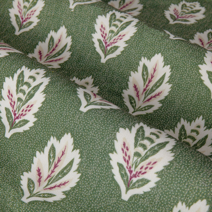 Sessile Leaf 167x182 Pencil Pleat Curtains Leaf Green - image 5