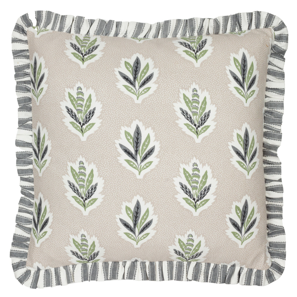 Sessile Leaf Ruffle 50x50 Cushion Case Flax - image 2