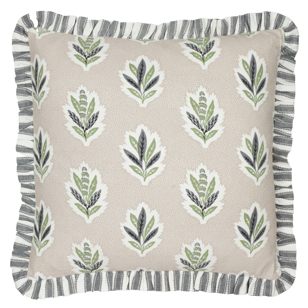Sessile Leaf Ruffle 50x50 Cushion Case Flax - image 2