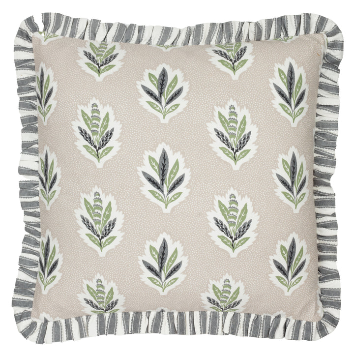Sessile Leaf Ruffle 50x50 Cushion Case Flax - image 2