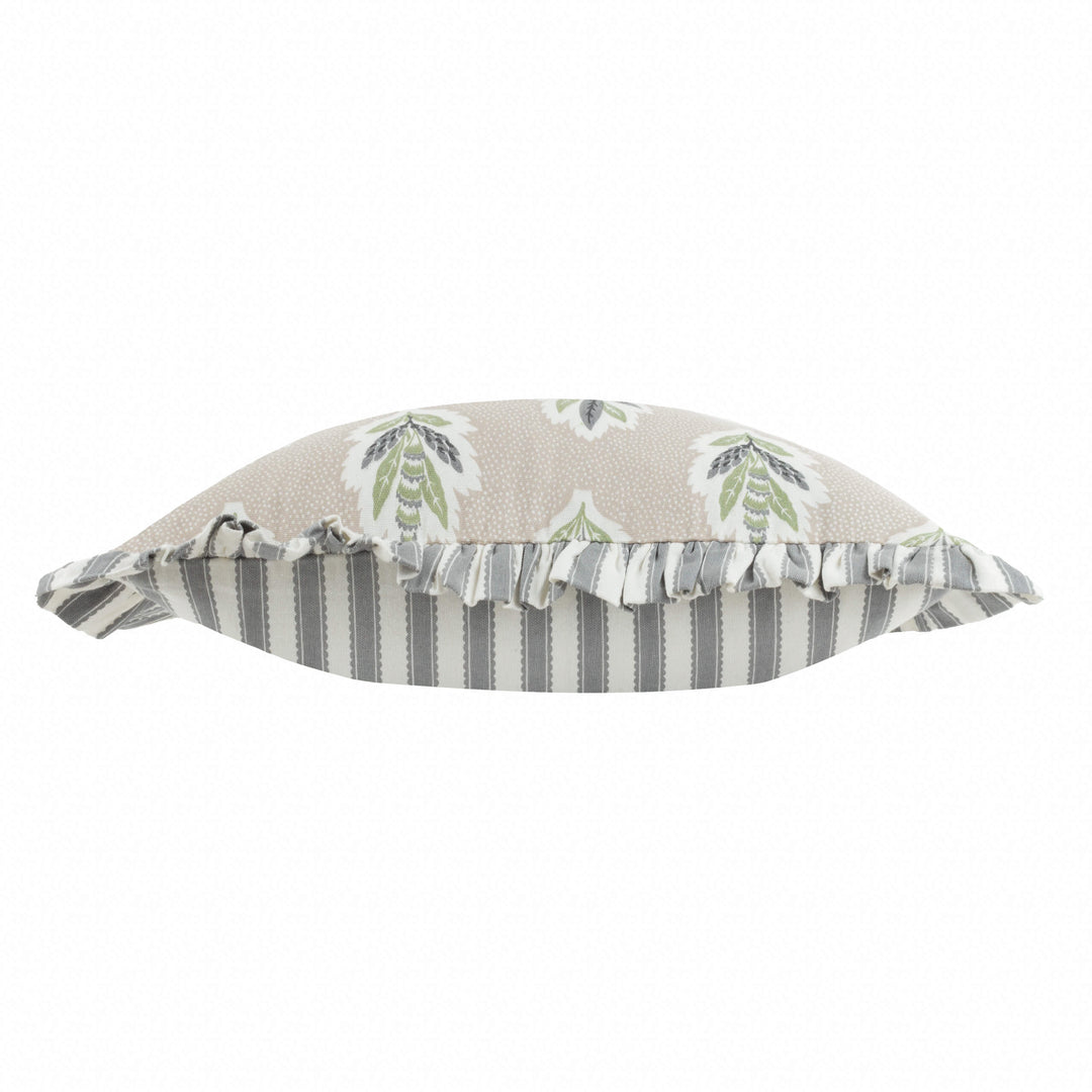 Sessile Leaf Ruffle 50x50 Cushion Case Flax - image 4