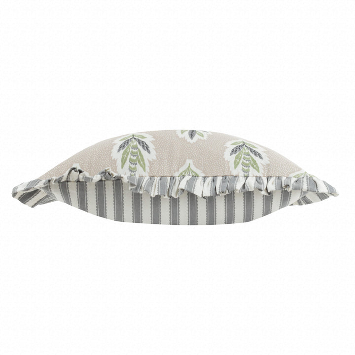 Sessile Leaf Ruffle 50x50 Cushion Case Flax - image 4