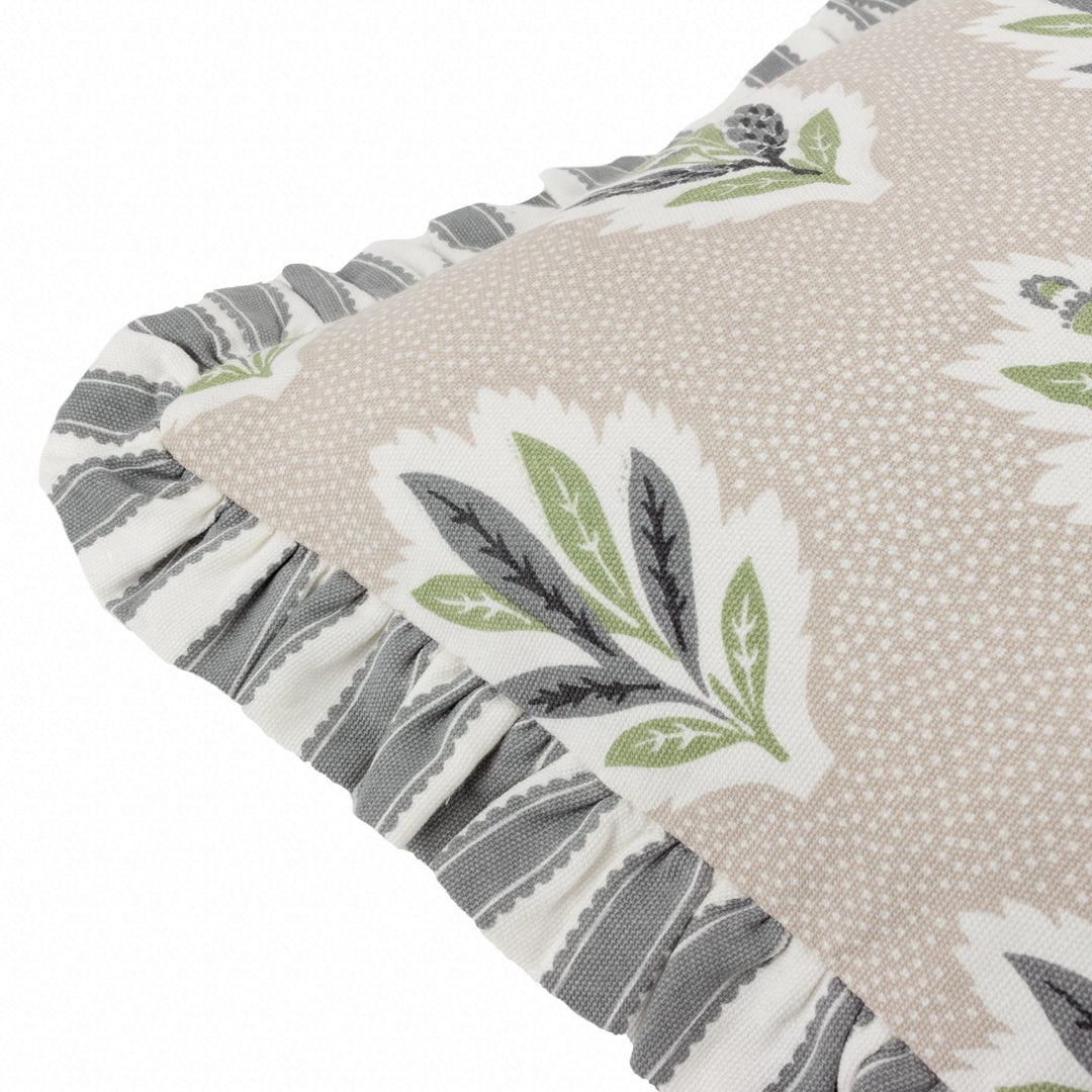 Sessile Leaf Ruffle 50x50 Cushion Case Flax - image 5
