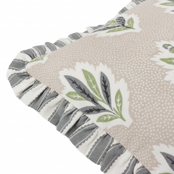 Sessile Leaf Ruffle 50x50 Cushion Case Flax - image 5