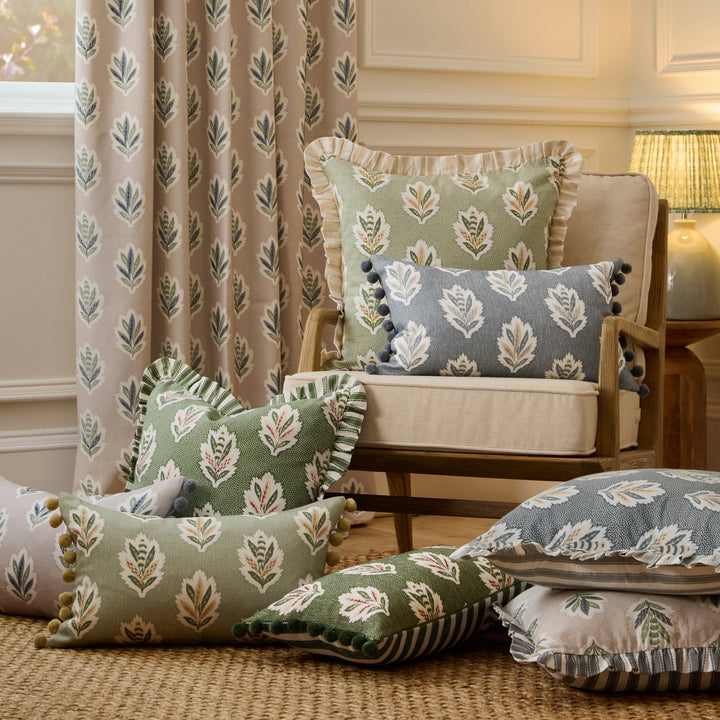 Sessile Leaf Ruffle 50x50 Cushion Case Flax - image 8