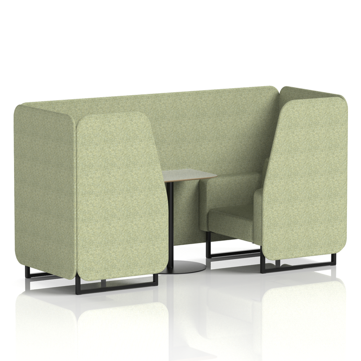 Brixworth Booth With Black Legs And Grey Table In Single Tone