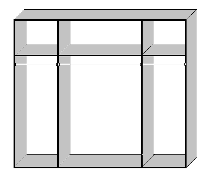 Iris WHITE GLOSS SLIDING DOOR WARDROBE - 2671