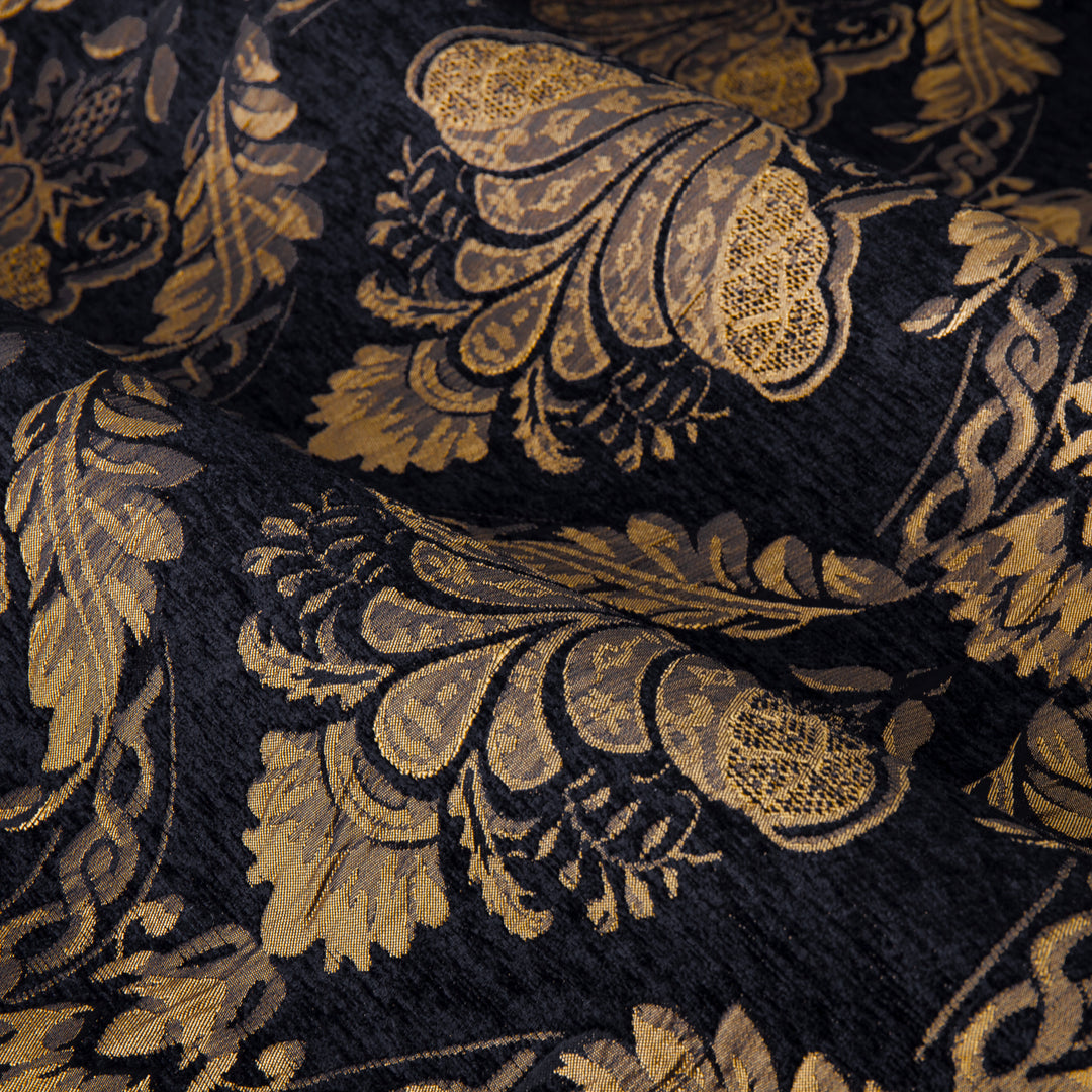 Shiraz Curtain 66x90 Pencil Pleat Curtains Black - image 5