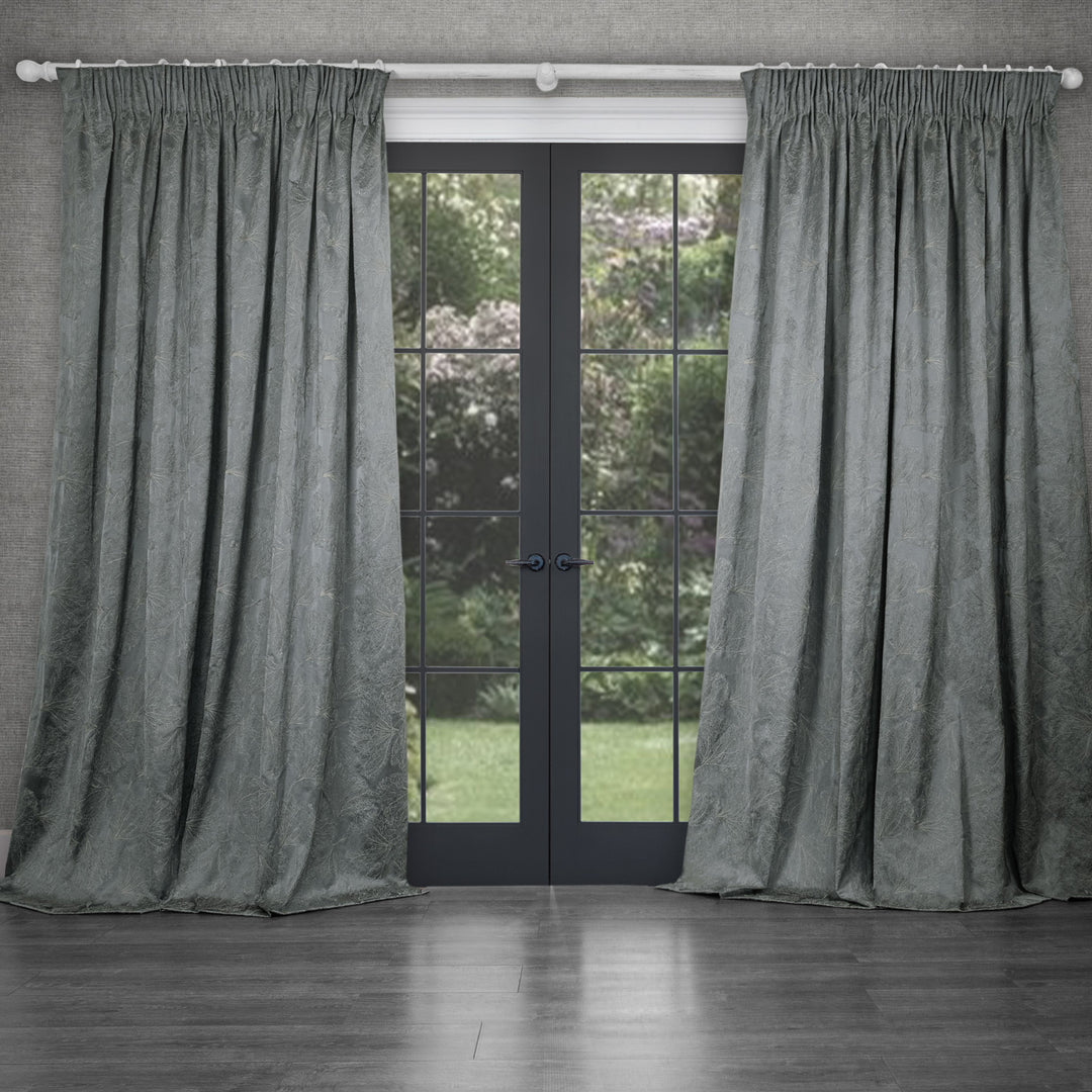 Sitara 228x228 Pencil Pleat Curtains Lead - image 2