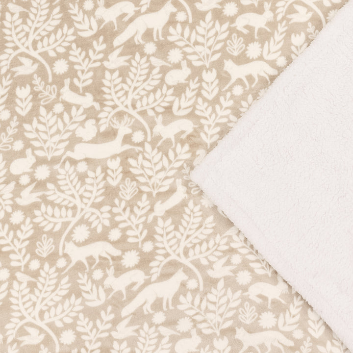 Skandi Woodland Sherpa 140x180 Throw Sable - image 4