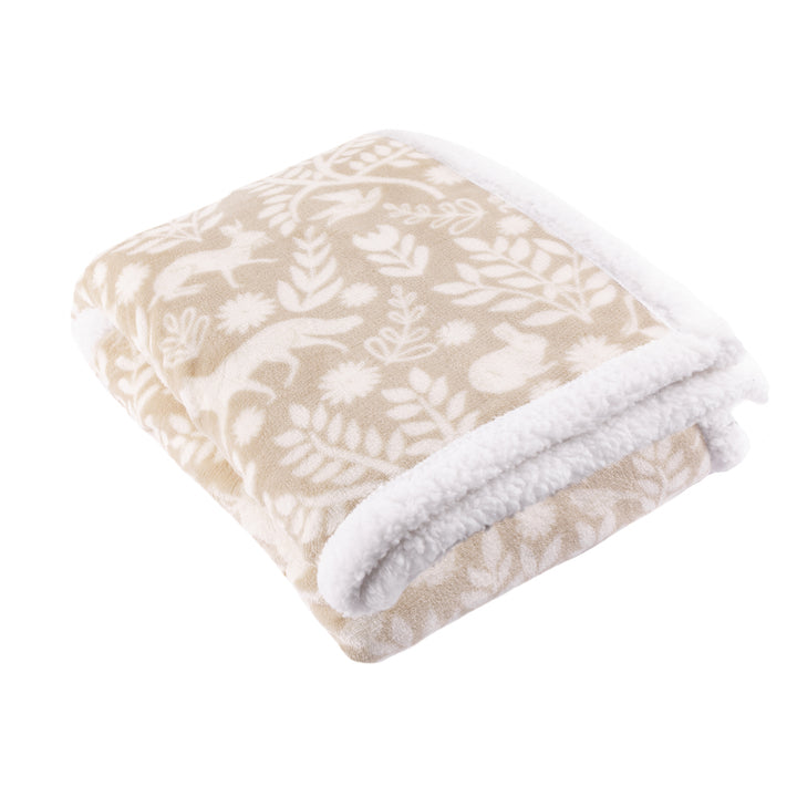 Skandi Woodland Sherpa 140x180 Throw Sable - image 2